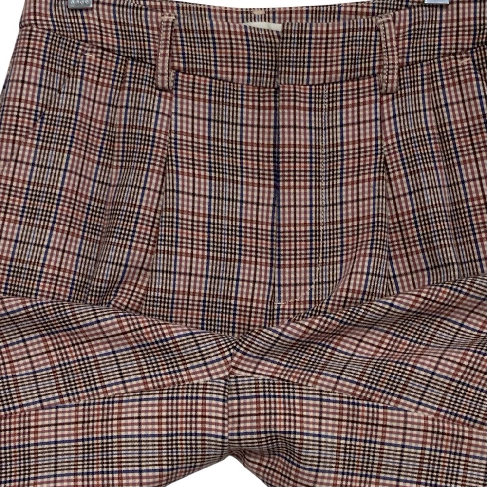Anthropologie Maeve The Avery Pleated Wide-Leg Trousers: Plaid Edition | Size 0 - Picture 9 of 13